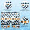 Lorvies Men's Swim Trunks, Ethnic African Aztec Tribal Pattern, Short Square-Cut, S/L-XL, Multicolor view 2