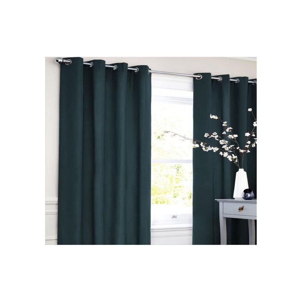 Gnrique Cotton-Look Curtain, Intense Blue, 140 x 250 cm