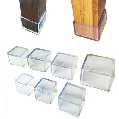Transparent Silicone Chair Leg Caps, Floor Protectors
