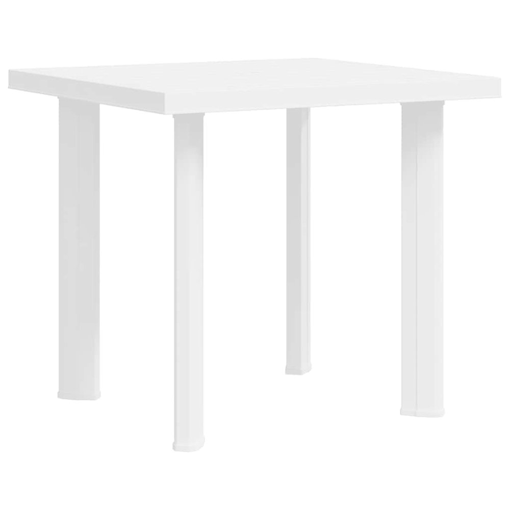 vidaXL Garden Table White 80 x 75 x 72 cm Plastic