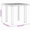 vidaXL Garden Table White 80 x 75 x 72 cm Plastic view 3