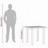 vidaXL Garden Table White 80 x 75 x 72 cm Plastic view 4