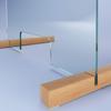 SARAR Sneeze Guard, 8 mm Genuine Safety Glass, 110 W x 100 H cm, Made in Germany view 1