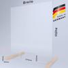 SARAR Sneeze Guard, 8 mm Genuine Safety Glass, 110 W x 100 H cm, Made in Germany view 2