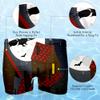 Lorvies Men's Halloween Wizard Swim Trunks, Bats and Moonlight Silhouette, Short Square-Cut, S/L-XL, Multicolor view 2