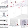 Eurmax USA Pop-Up Canopy Replacement Cover, 20.3 x 20.3 cm, UPF 50+ view 3