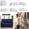 OKJK Stretch Floral Sofa Cover, Universal Slipcover for 1/2/3/4-Seater Sofas, 90–140 cm view 3