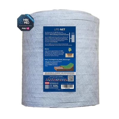 LITE-NET PP: Water-retaining fleece and permanent distribution net for plants, trees, and lawns (10.4 m) – LITE-SOIL featured on 2MIN2MIO