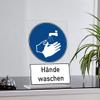Hand-Washing Sign Stand, Acrylic L-Shape, 20 x 30 cm view 1