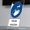 Hand-Washing Sign Stand, Acrylic L-Shape, 20 x 30 cm view 2