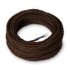 Amarcords Brown Braided Silk Fabric Lamp Cable, 20 m, 2 x 0.75 mm² view 1