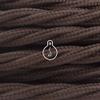 Amarcords Brown Braided Silk Fabric Lamp Cable, 20 m, 2 x 0.75 mm² view 2