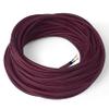 Amarcords Bordeaux Round Silk Fabric Lamp Cable, 1 m, 2-Core 2×0.75 mm² view 1