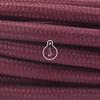 Amarcords Bordeaux Round Silk Fabric Lamp Cable, 1 m, 2-Core 2×0.75 mm² view 2