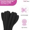 Weddecor 6 mm Flat Elastic Cord, Smooth Surface, Strong and Stretchy, Black, 1 Meter view 3