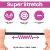 Weddecor 6 mm Flat Elastic Cord, Smooth Surface, Strong and Stretchy, Black, 1 Meter view 4