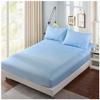 Solid-Color Ultra-Soft Fitted Sheet, Sky Blue, 150 x 190 + 28 cm view 1