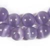 GEM-Inside Round Semi-Precious Cat's Eye Stone Beads for Jewelry Making, 8 mm, Purple view 4