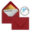 75 Mini Envelopes, Dark Red with Gold Lining, DIN C7, 8.1 x 11.4 cm view 2