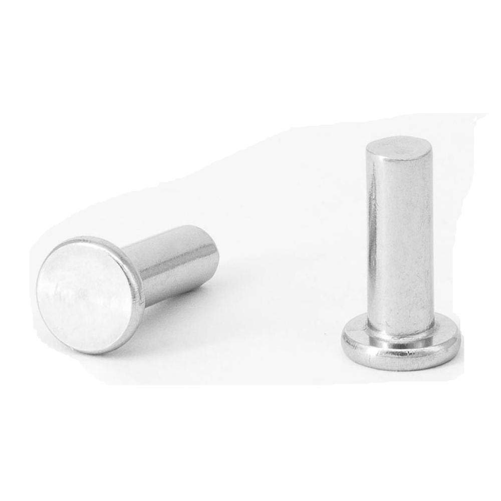 304 Stainless Steel Flat-Head Rivets, M5 x 20, 10 pcs.