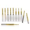 NO LOGO 10-Piece TiN-Coated 2-Flute Carbide CNC Router Bits, 3.175 mm Shank view 1