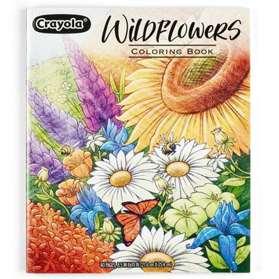 Crayola Wildflower Coloring Book, 40 Premium Coloring Pages for Adults, Gift