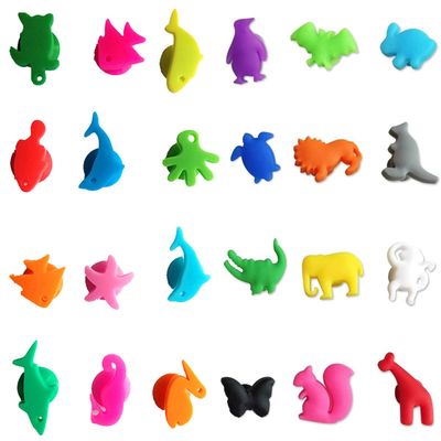 Chingde Wine Glass Markers, 24-Piece Silicone Set