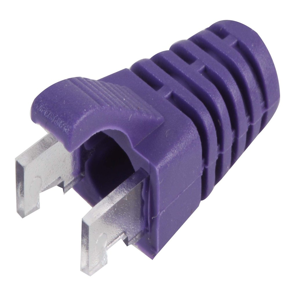 RJ45 Strain-Relief Boots, Purple, 100 Pieces