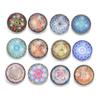 12-Piece 18 mm Mixed Rainbow Flower Glass Snap Buttons, Style 9 view 4