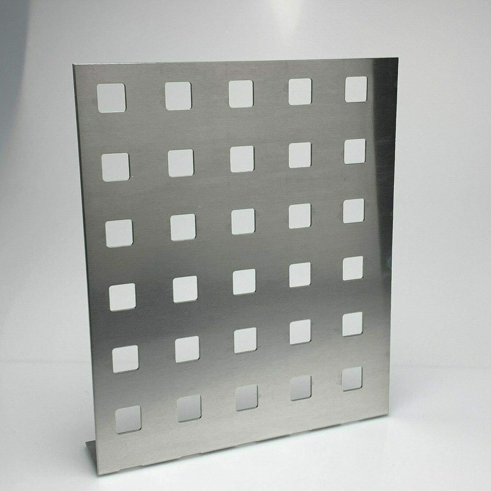 Aluminum Al99.5 Perforated Sheet QG20-50, 2 mm, Custom Cut (1000 x 200 mm)