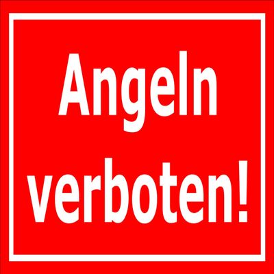 Melis-Folienwerkstatt No Fishing Sign 60 x 40 cm, 3 mm Hard Foam Board, 4 Drill Holes, 20 VAR S00110-002-D