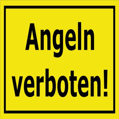 Melis-Folienwerkstatt No Fishing Sign 30x20cm - Drill Holes - 3mm Rigid Foam 20 VAR S00110-002-C