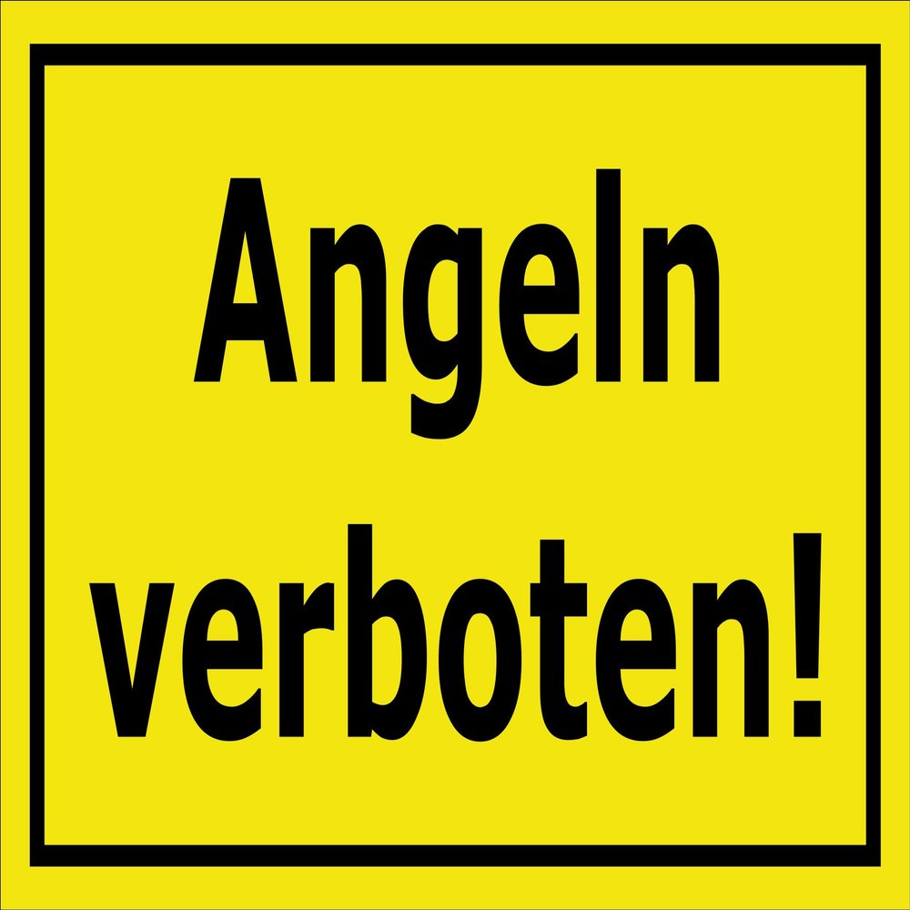 Melis-Folienwerkstatt No Fishing Sign 30x20cm - Drill Holes - 3mm Rigid Foam 20 VAR S00110-002-C