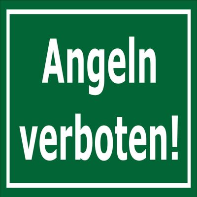 No Fishing Sign 15x10 cm - 3 mm Aluminum Composite, 20 Var. S00110-002-G