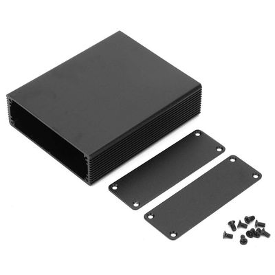 Black Aluminum PCB Enclosure 27 x 82 x 100 mm for DIY Electronics Projects