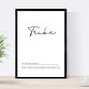Poster with French Words: “Respecter” Definition Print on White Background, A4 Size view 3
