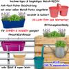 3 Round Metal Planters, Orange, 25 cm, with Handles view 3