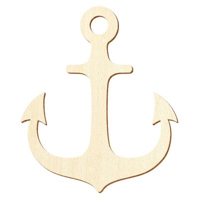 Wooden Anchor V2 – Decorative Crafting, 3–50 cm, Size: 26 cm, Pack of 100
