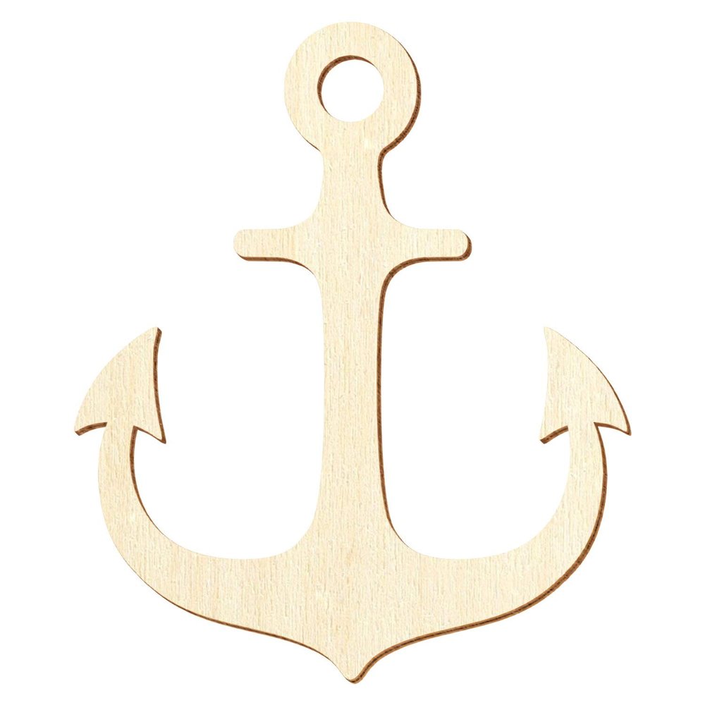 Wooden Anchor V2 – Decorative Crafting, 3–50 cm, Size: 26 cm, Pack of 100