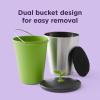 Chef'n EcoCrock Compost Bin, 3.3 L, Steel Gray view 3
