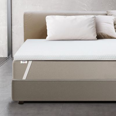 Antifungal Memory Foam Mattress Topper 170 x 190 cm, H3, 6 cm, Removable Cover