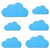 Light Blue Wooden Cloud V2, 3–50 cm, Craft Decoration, Size: 14 cm, Pack of 100 view 2