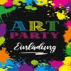 JuNa-Experten 10 Art Party Invitations for Kids, Light Pink, with Envelopes, Bags, Stickers, Bookmarks & Notepads view 3