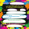 JuNa-Experten 10 Art Party Invitations for Kids, Light Pink, with Envelopes, Bags, Stickers, Bookmarks & Notepads view 4