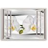 XXL Flower Window Illusion Canvas Wall Art, White, 120 x 80 cm view 2