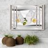 XXL Flower Window Illusion Canvas Wall Art, White, 120 x 80 cm view 3