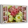 Feeby 3D Illusion Rose Canvas Wall Art, Multicolor, 90 x 60 cm view 1
