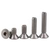M2 M2.5 M3 M4 M5 M6 M8 Hex Flat-Head Socket Cap Screw, Hexagonal Metric Thread Countersunk Machine Screw, M2.5 × 45 mm (10 pcs) view 2