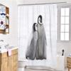 EnHome Waterproof, Mold-Resistant Shower Curtain with 3D Antarctic Penguin Design, 90 x 180 cm view 2