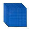 Lekebaby Set of 6 Building Plates Compatible with Most Brands, 25 × 25 cm, Blue Base Plates view 1